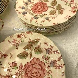 56 pieces of Rose Chintz China by Johnston Bros